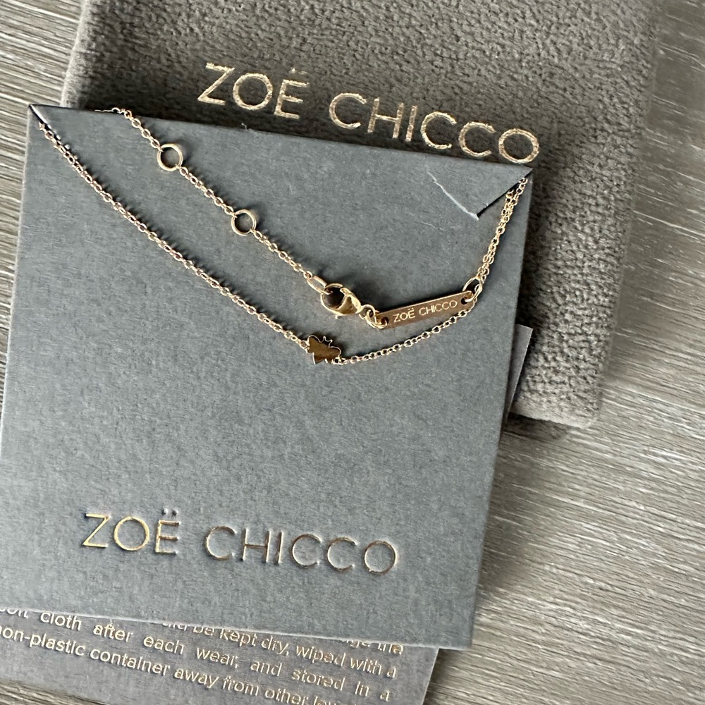 COPY - Zoë Chicco bracelet itty bitty bee 14 K gold NWT